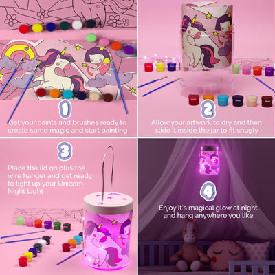 Buying Guide  klmars Make Your Own Unicorn Night Light-Princess and  Unicor