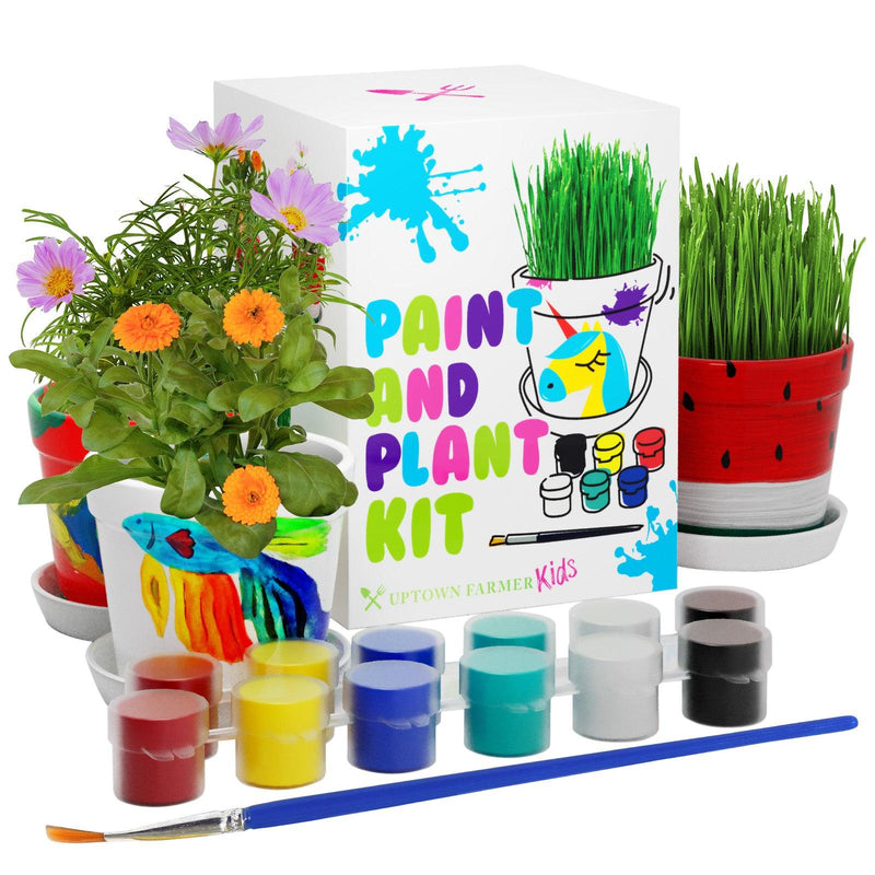 Flower Pot Kit Kids Craft - Complete Art Kits for Kids 4-6 Set Comes with  Planters, Paints, Brushes & Much More - Paint Your Own Pot Set Garden Kit  for Kids 